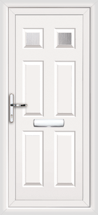 Harrow Vigo white upvc front door